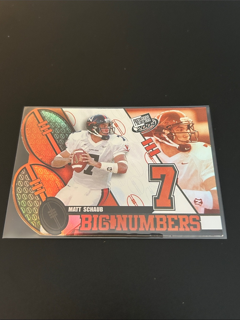 NCAA Matt Schaub Big Numbers Football Card - Orange/White